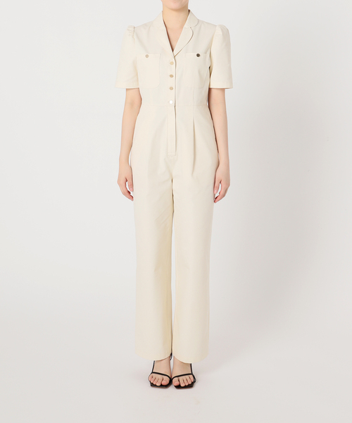 U by SPICK&SPAN（ユーバイスピックアンドスパン）の「パフスリーブオールインワン（つなぎ/オールインワン・レディース・ホワイト系その他/ネイビー・FREE）」の14枚目の写真