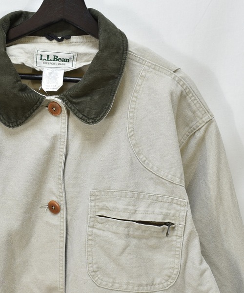 L.L.Bean(エルエルビーン)の「【ヴィンテージ古着】80s L.L.Bean / エルエルビーン デニムハンティングジャケット USA製(ブルゾン・メンズ・アイボリー・X-LARGE)」の2枚目の写真