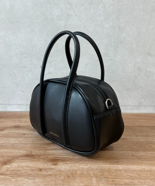 CPCM（シーピーシーエム）の「ラウンド合皮ハンドBAG（ボストンバッグ・レディース・オフホワイト/ブラック/グリーン・FREE）」の12枚目の写真