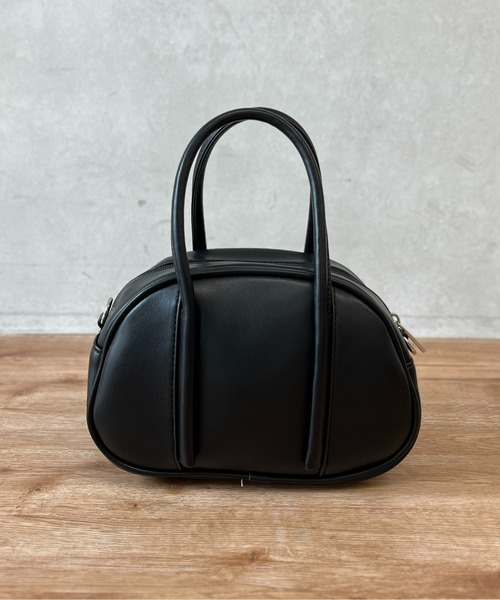 CPCM（シーピーシーエム）の「ラウンド合皮ハンドBAG（ボストンバッグ・レディース・オフホワイト/ブラック/グリーン・FREE）」の13枚目の写真
