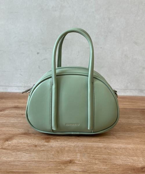 CPCM（シーピーシーエム）の「ラウンド合皮ハンドBAG（ボストンバッグ・レディース・オフホワイト/ブラック/グリーン・FREE）」の17枚目の写真