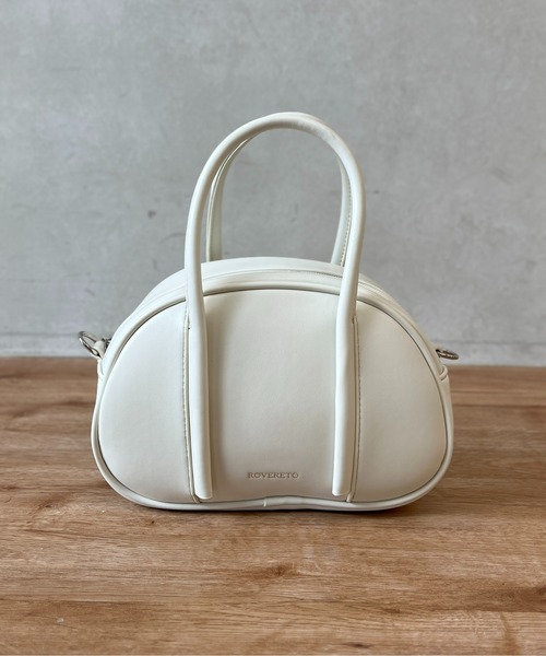 CPCM（シーピーシーエム）の「ラウンド合皮ハンドBAG（ボストンバッグ・レディース・オフホワイト/ブラック/グリーン・FREE）」の20枚目の写真
