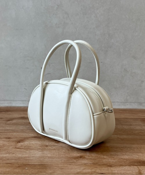 CPCM（シーピーシーエム）の「ラウンド合皮ハンドBAG（ボストンバッグ・レディース・オフホワイト/ブラック/グリーン・FREE）」の21枚目の写真