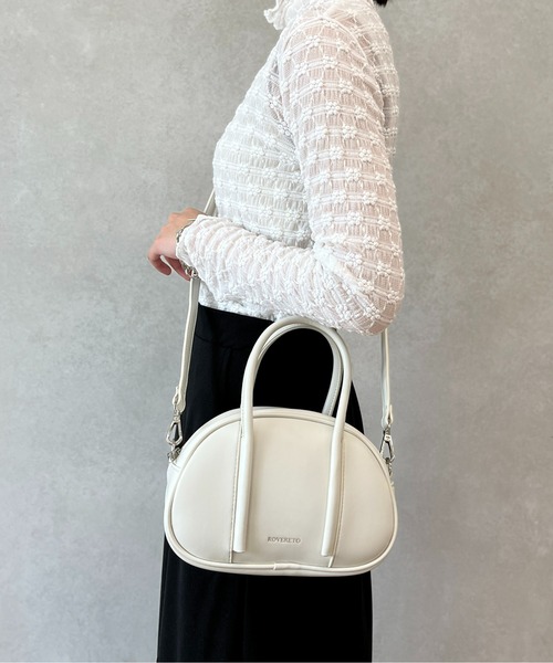 CPCM（シーピーシーエム）の「ラウンド合皮ハンドBAG（ボストンバッグ・レディース・オフホワイト/ブラック/グリーン・FREE）」の19枚目の写真