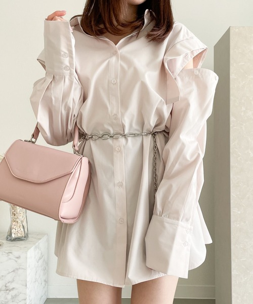 Heather（ヘザー）の「AZATOアソートBIGシャツ　194314（シャツ/ブラウス・レディース・ホワイト系その他/ピンク/イエロー/ブルー・FREE）」の4枚目の写真