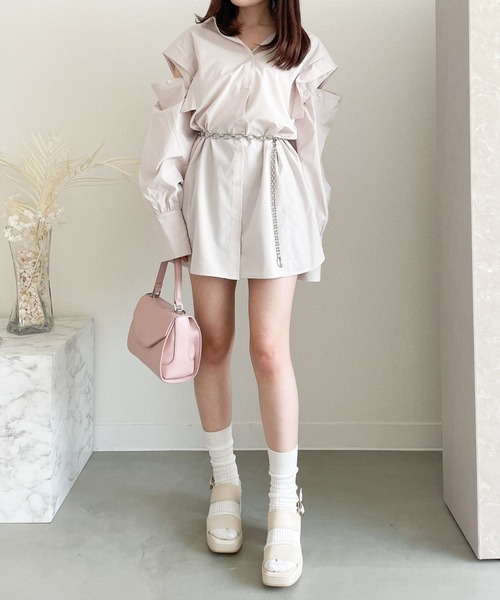 Heather（ヘザー）の「AZATOアソートBIGシャツ　194314（シャツ/ブラウス・レディース・ホワイト系その他/ピンク/イエロー/ブルー・FREE）」の12枚目の写真