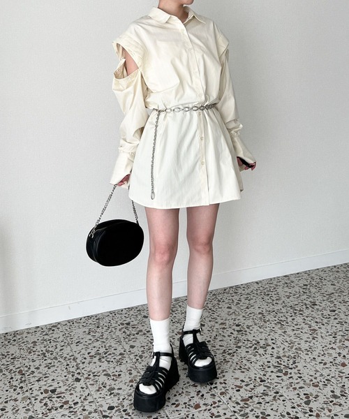 Heather（ヘザー）の「AZATOアソートBIGシャツ　194314（シャツ/ブラウス・レディース・ホワイト系その他/ピンク/イエロー/ブルー・FREE）」の19枚目の写真