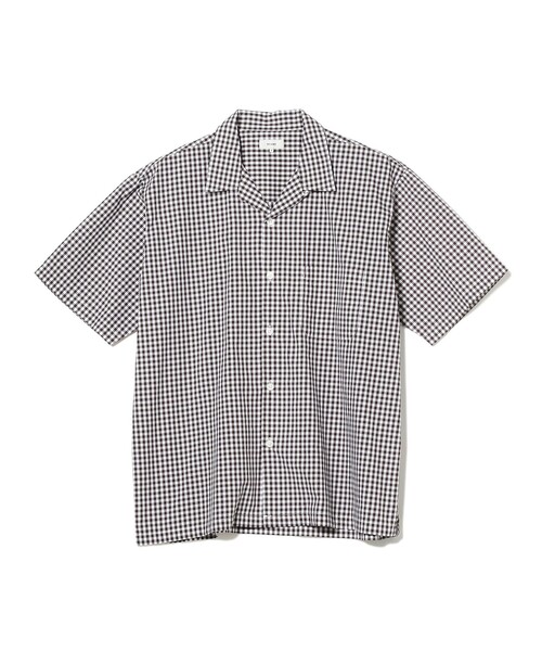 BEAMS（ビームス）の「BEAMS / ルーズフィット ギンガムチェック オープンカラー シャツ（シャツ/ブラウス・メンズ・ネイビー/ブルー/ブラウン・M/L/S/XL）」の8枚目の写真