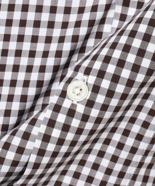 BEAMS（ビームス）の「BEAMS / ルーズフィット ギンガムチェック オープンカラー シャツ（シャツ/ブラウス・メンズ・ネイビー/ブルー/ブラウン・M/L/S/XL）」の10枚目の写真