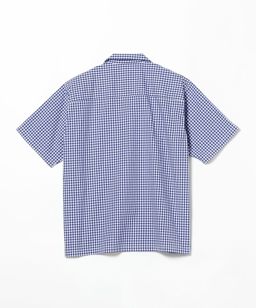 BEAMS（ビームス）の「BEAMS / ルーズフィット ギンガムチェック オープンカラー シャツ（シャツ/ブラウス・メンズ・ネイビー/ブルー/ブラウン・M/L/S/XL）」の12枚目の写真
