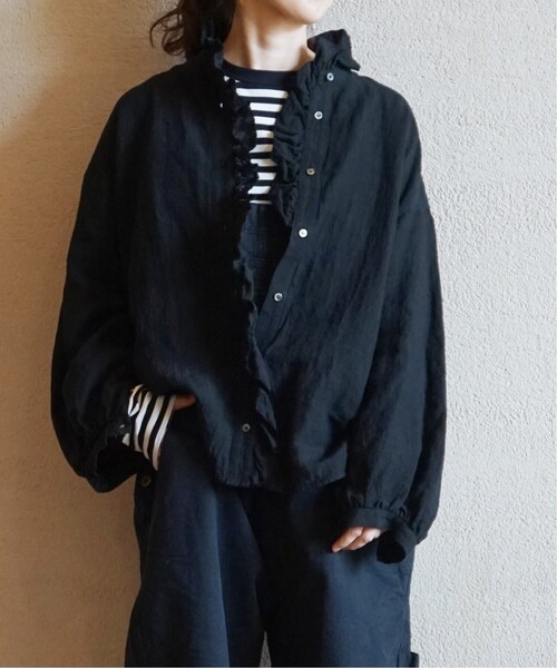 journal standard luxe 　リネンワッシャー フリルブラウス 楽天市場】リネンワッシャー フリルブラウス journal standard