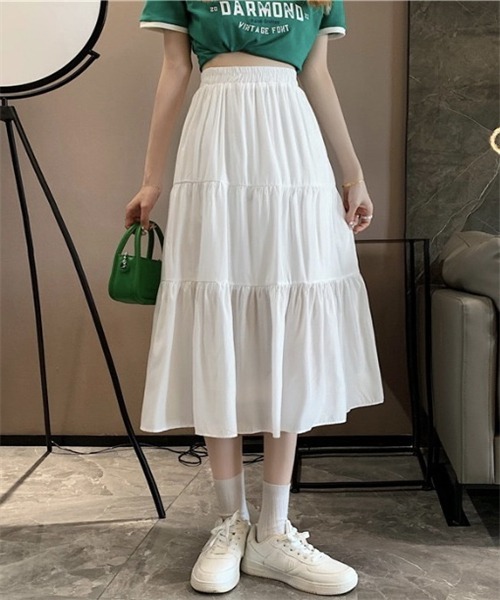 FREE STYLISTS(フリー スタイリスト)の「ティアードスカート(スカート・レディース・ホワイト/ブラック・FREE)」の17枚目の写真