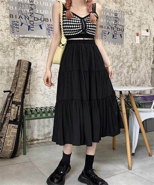 FREE STYLISTS(フリー スタイリスト)の「ティアードスカート(スカート・レディース・ホワイト/ブラック・FREE)」の12枚目の写真