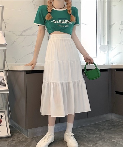 FREE STYLISTS(フリー スタイリスト)の「ティアードスカート(スカート・レディース・ホワイト/ブラック・FREE)」の20枚目の写真