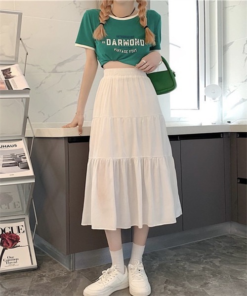 FREE STYLISTS(フリー スタイリスト)の「ティアードスカート(スカート・レディース・ホワイト/ブラック・FREE)」の21枚目の写真