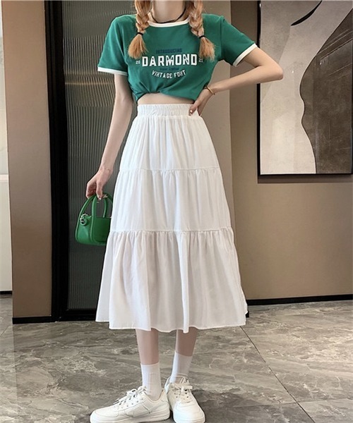 FREE STYLISTS(フリー スタイリスト)の「ティアードスカート(スカート・レディース・ホワイト/ブラック・FREE)」の19枚目の写真