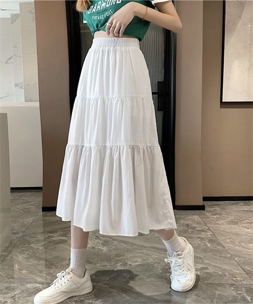 FREE STYLISTS(フリー スタイリスト)の「ティアードスカート(スカート・レディース・ホワイト/ブラック・FREE)」の14枚目の写真