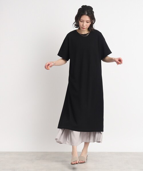 SHOO・LA・RUE（シューラルー）の「◆トレンドライクなヴィンテージサテン ティアードスカート（スカート・レディース・ブルー/オリーブ/ライトグレー/ブラック・00）」の5枚目の写真