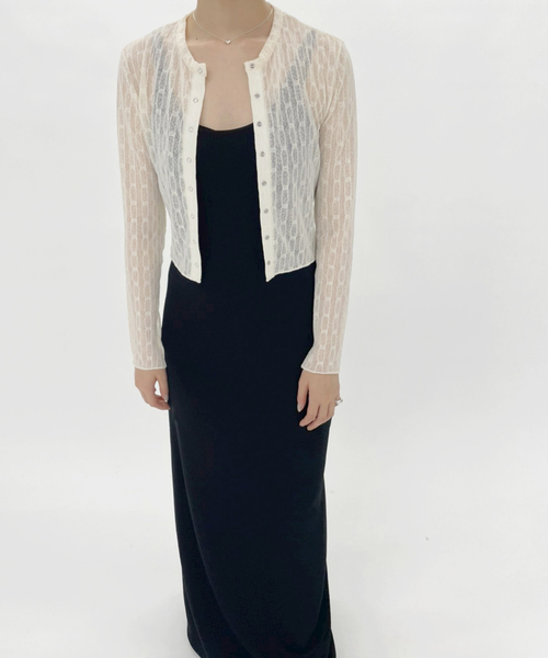 edit.for.lulu Hella 別注レースカーディガン セール】【Hella/ヘラ】別注 LACE CARDIGAN（カーディガン