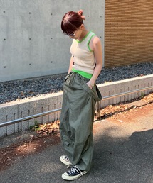 shesame | バックデザイン配色ニットタンクトップ(タンクトップ)