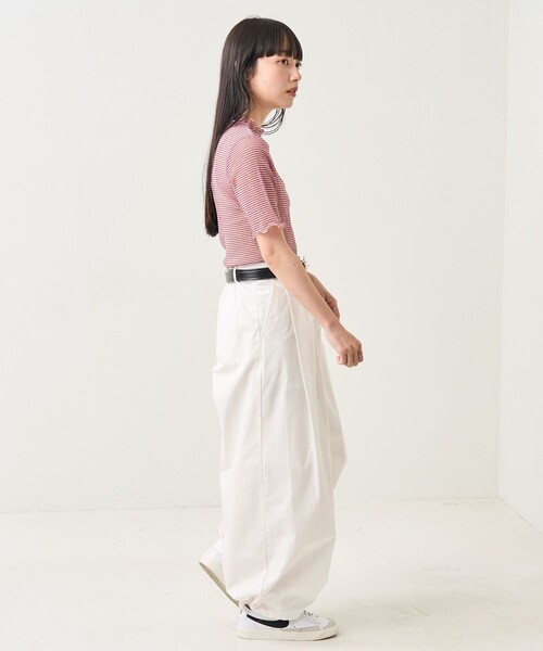 FREAK'S STORE（フリークスストア）の「シアーボーダーショートスリーブTシャツ（Tシャツ/カットソー・レディース・ブラック/ピンク/オレンジ・ﾌﾘ-）」の18枚目の写真