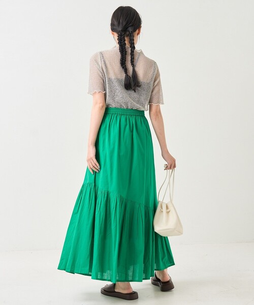 FREAK'S STORE（フリークスストア）の「シアーボーダーショートスリーブTシャツ（Tシャツ/カットソー・レディース・ブラック/ピンク/オレンジ・ﾌﾘ-）」の15枚目の写真