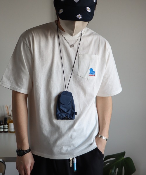 __gram.(スペースグラム)の「ワンポイント刺繍サウナTシャツ(Tシャツ/カットソー・メンズ・ホワイト/ライトグリーン/ミント/ブルー系/ブルー系1/ブルーグレー/ホワイト系/ホワイト系1/ライトグリーン系・M/L)」の4枚目の写真