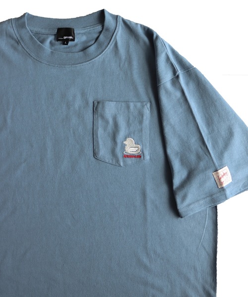 __gram.(スペースグラム)の「ワンポイント刺繍サウナTシャツ(Tシャツ/カットソー・メンズ・ホワイト/ライトグリーン/ミント/ブルー系/ブルー系1/ブルーグレー/ホワイト系/ホワイト系1/ライトグリーン系・M/L)」の9枚目の写真