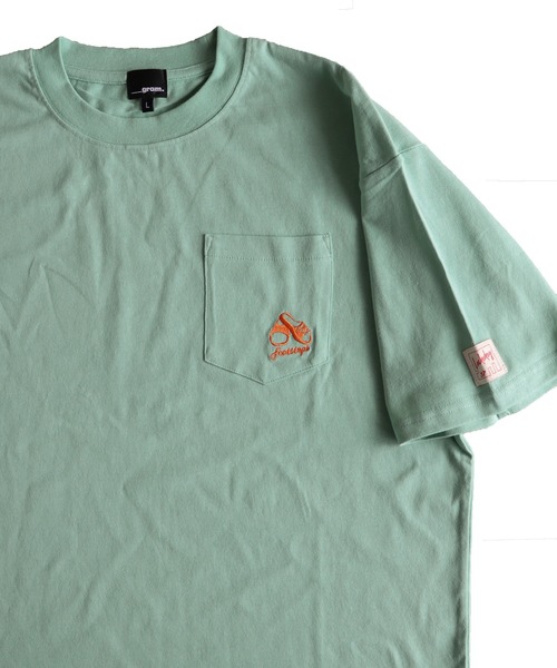 __gram.(スペースグラム)の「ワンポイント刺繍サウナTシャツ(Tシャツ/カットソー・メンズ・ホワイト/ライトグリーン/ミント/ブルー系/ブルー系1/ブルーグレー/ホワイト系/ホワイト系1/ライトグリーン系・M/L)」の6枚目の写真