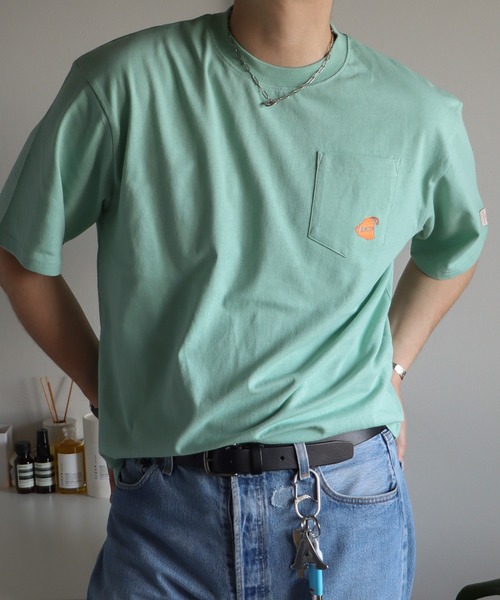 __gram.(スペースグラム)の「ワンポイント刺繍サウナTシャツ(Tシャツ/カットソー・メンズ・ホワイト/ライトグリーン/ミント/ブルー系/ブルー系1/ブルーグレー/ホワイト系/ホワイト系1/ライトグリーン系・M/L)」の1枚目の写真