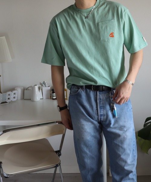 __gram.(スペースグラム)の「ワンポイント刺繍サウナTシャツ(Tシャツ/カットソー・メンズ・ホワイト/ライトグリーン/ミント/ブルー系/ブルー系1/ブルーグレー/ホワイト系/ホワイト系1/ライトグリーン系・M/L)」の17枚目の写真