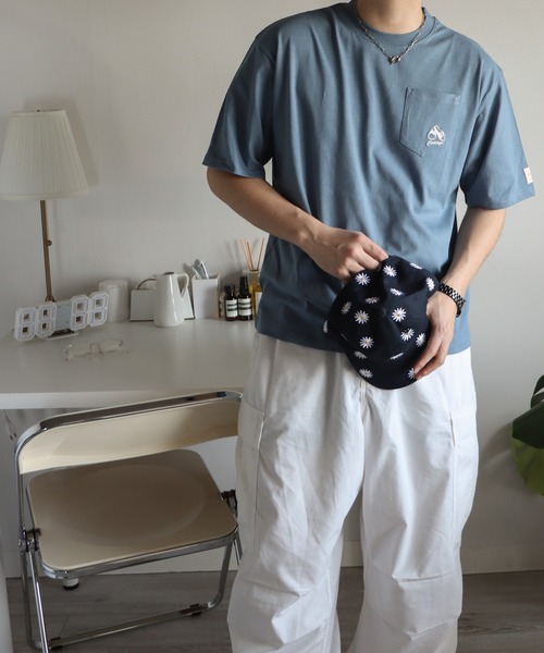 __gram.(スペースグラム)の「ワンポイント刺繍サウナTシャツ(Tシャツ/カットソー・メンズ・ホワイト/ライトグリーン/ミント/ブルー系/ブルー系1/ブルーグレー/ホワイト系/ホワイト系1/ライトグリーン系・M/L)」の19枚目の写真
