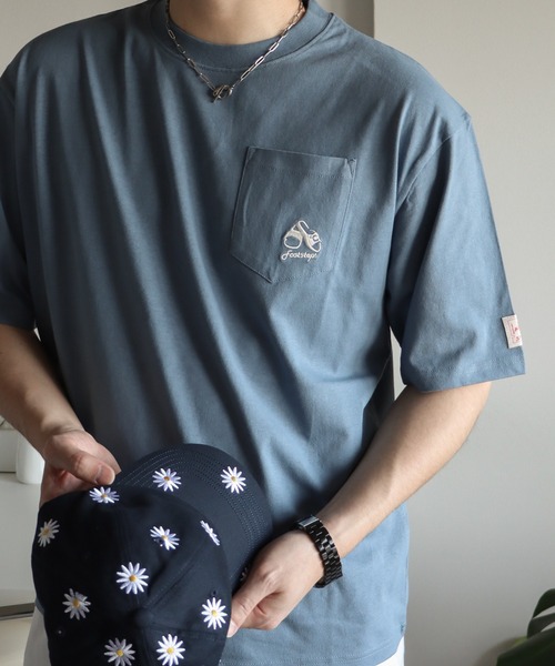 __gram.(スペースグラム)の「ワンポイント刺繍サウナTシャツ(Tシャツ/カットソー・メンズ・ホワイト/ライトグリーン/ミント/ブルー系/ブルー系1/ブルーグレー/ホワイト系/ホワイト系1/ライトグリーン系・M/L)」の20枚目の写真