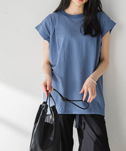 MAYSON GREY（メイソングレイ）の「肩タックカノコジャージプルオーバー≪洗濯機で洗える≫（Tシャツ/カットソー・レディース・ホワイト/ブラック/ブルー・M）」の3枚目の写真