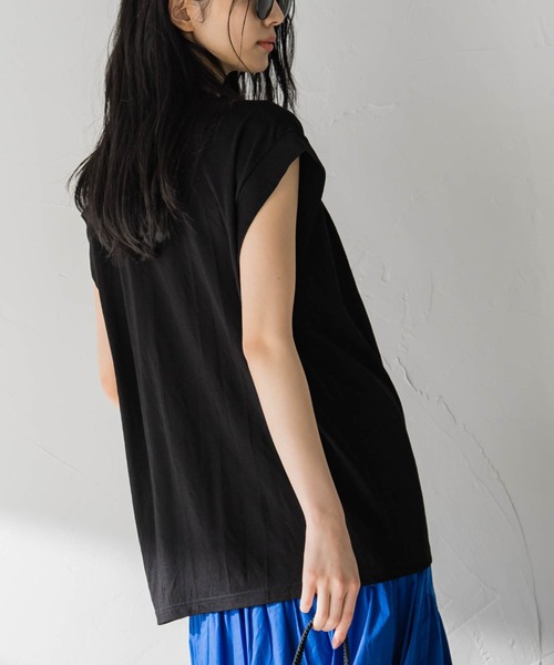 MAYSON GREY（メイソングレイ）の「肩タックカノコジャージプルオーバー≪洗濯機で洗える≫（Tシャツ/カットソー・レディース・ホワイト/ブラック/ブルー・M）」の2枚目の写真