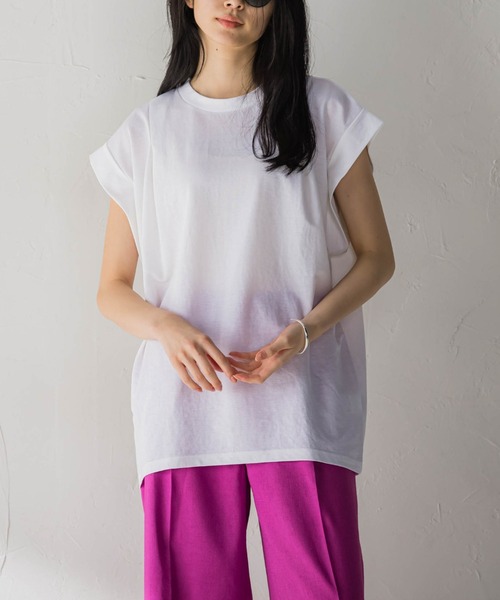 MAYSON GREY（メイソングレイ）の「肩タックカノコジャージプルオーバー≪洗濯機で洗える≫（Tシャツ/カットソー・レディース・ホワイト/ブラック/ブルー・M）」の6枚目の写真