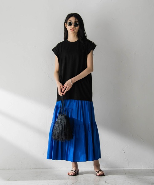 MAYSON GREY（メイソングレイ）の「肩タックカノコジャージプルオーバー≪洗濯機で洗える≫（Tシャツ/カットソー・レディース・ホワイト/ブラック/ブルー・M）」の15枚目の写真