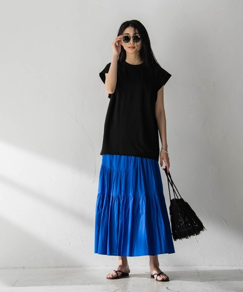 MAYSON GREY（メイソングレイ）の「肩タックカノコジャージプルオーバー≪洗濯機で洗える≫（Tシャツ/カットソー・レディース・ホワイト/ブラック/ブルー・M）」の16枚目の写真