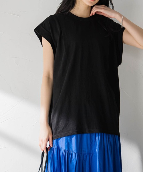 MAYSON GREY（メイソングレイ）の「肩タックカノコジャージプルオーバー≪洗濯機で洗える≫（Tシャツ/カットソー・レディース・ホワイト/ブラック/ブルー・M）」の18枚目の写真