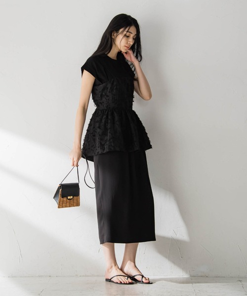 MAYSON GREY（メイソングレイ）の「肩タックカノコジャージプルオーバー≪洗濯機で洗える≫（Tシャツ/カットソー・レディース・ホワイト/ブラック/ブルー・M）」の21枚目の写真