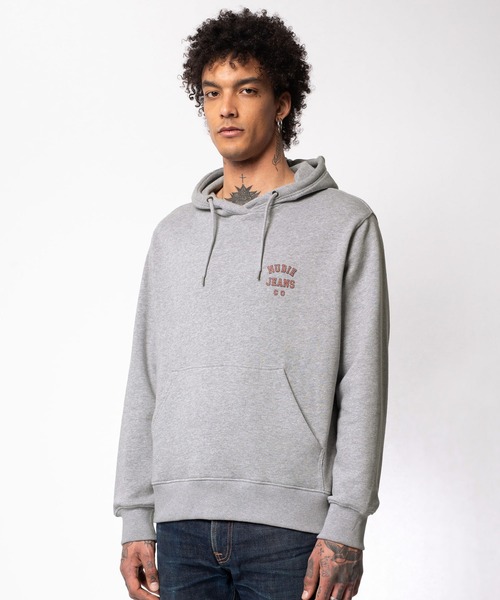 Nudie Jeans（ヌーディージーンズ）の「Franke Logo パーカー（パーカー・メンズ・ブラック/グレー・X-SMALL/SMALL/MEDIUM/LARGE/X-LARGE）」の2枚目の写真