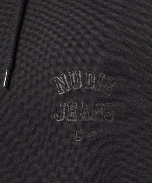 Nudie Jeans（ヌーディージーンズ）の「Franke Logo パーカー（パーカー・メンズ・ブラック/グレー・X-SMALL/SMALL/MEDIUM/LARGE/X-LARGE）」の7枚目の写真