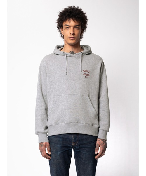 Nudie Jeans（ヌーディージーンズ）の「Franke Logo パーカー（パーカー・メンズ・ブラック/グレー・X-SMALL/SMALL/MEDIUM/LARGE/X-LARGE）」の10枚目の写真