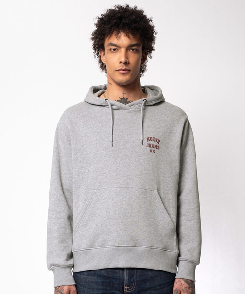 Nudie Jeans（ヌーディージーンズ）の「Franke Logo パーカー（パーカー・メンズ・ブラック/グレー・X-SMALL/SMALL/MEDIUM/LARGE/X-LARGE）」の11枚目の写真