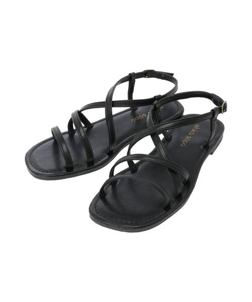 ehka sopo(エヘカソポ)の「ナロ―ストラップサンダル(サンダル・レディース・ベージュ/ブラック/オフホワイト・M/L)」の14枚目の写真