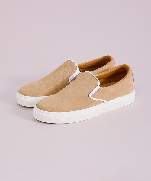 TOSS(トス)の「TOSS トス / Lance ランス 牛革ベロア ビブラムソール レザースリッポンスニーカー / TS149-6C(スリッポン・レディース・ブルー/ピンク/ベージュ・4/5/6/7)」の17枚目の写真