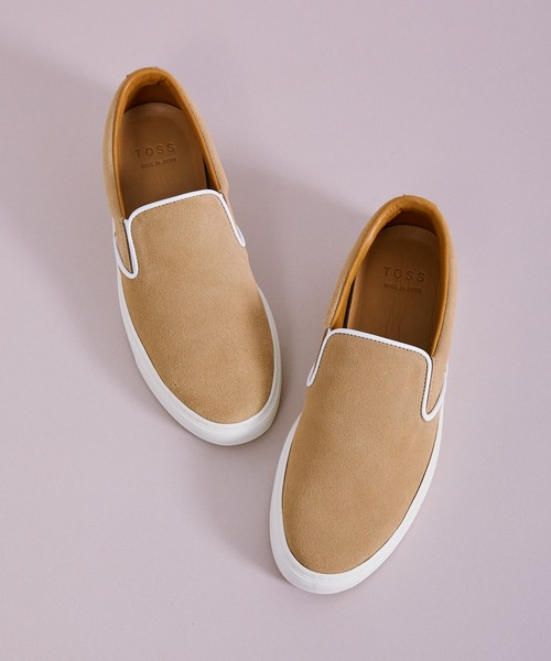 TOSS(トス)の「TOSS トス / Lance ランス 牛革ベロア ビブラムソール レザースリッポンスニーカー / TS149-6C(スリッポン・レディース・ブルー/ピンク/ベージュ・4/5/6/7)」の21枚目の写真