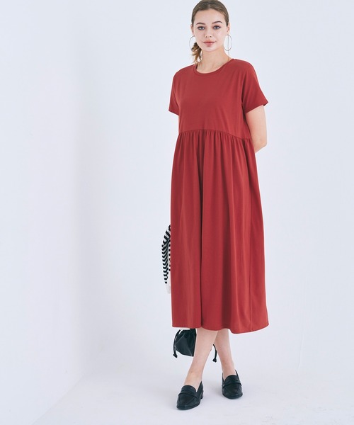 coca(coca)(コカ)の「カットギャザーワンピース(ワンピース・レディース・ブラック/ホワイト/レッド・M/L)」の3枚目の写真