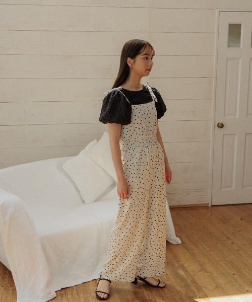 flower(フラワー)の「ウェービーパフトップ(Tシャツ/カットソー・レディース・ブラック/アイボリー・FREE)」の17枚目の写真