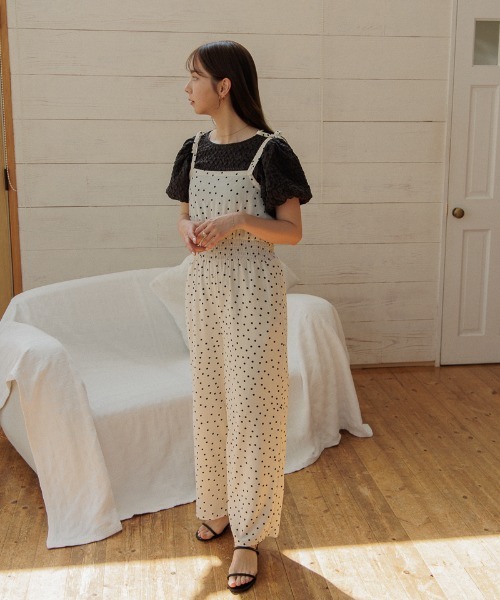 flower(フラワー)の「ウェービーパフトップ(Tシャツ/カットソー・レディース・ブラック/アイボリー・FREE)」の18枚目の写真